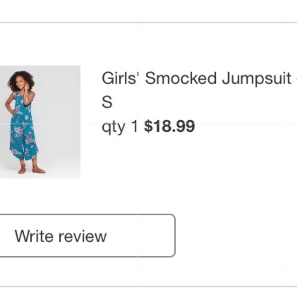 Art Class Smocked Jumpsuit Turquoise & Purple S​ - Picture 6 of 16